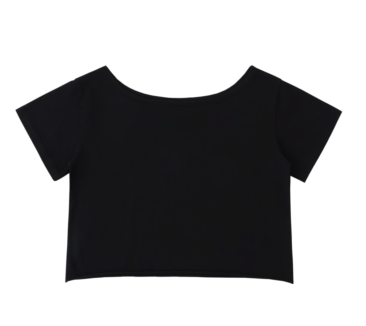 May Every Evil Eye Go Blind – Black Off-Shoulder Cotton Tee