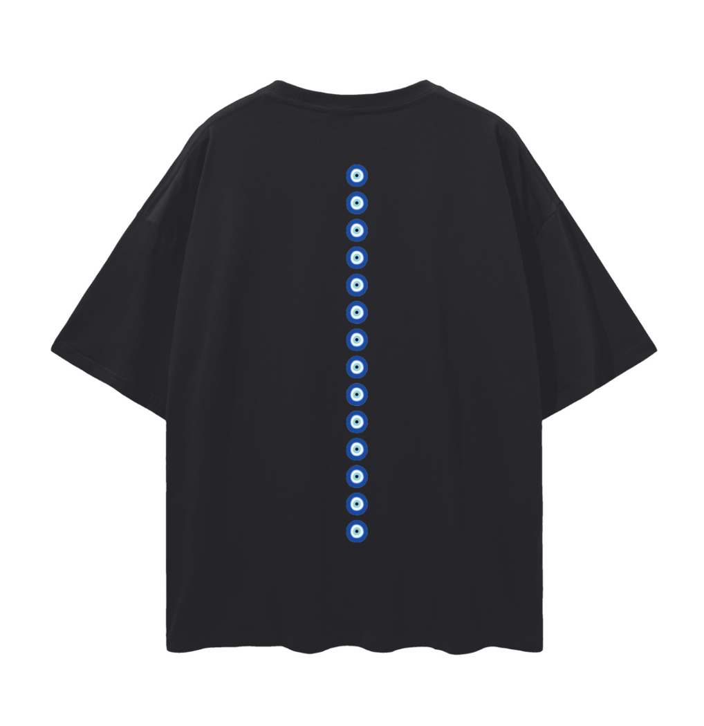 Fourteen Eyes – Black Oversized Light Cotton T-Shirt
