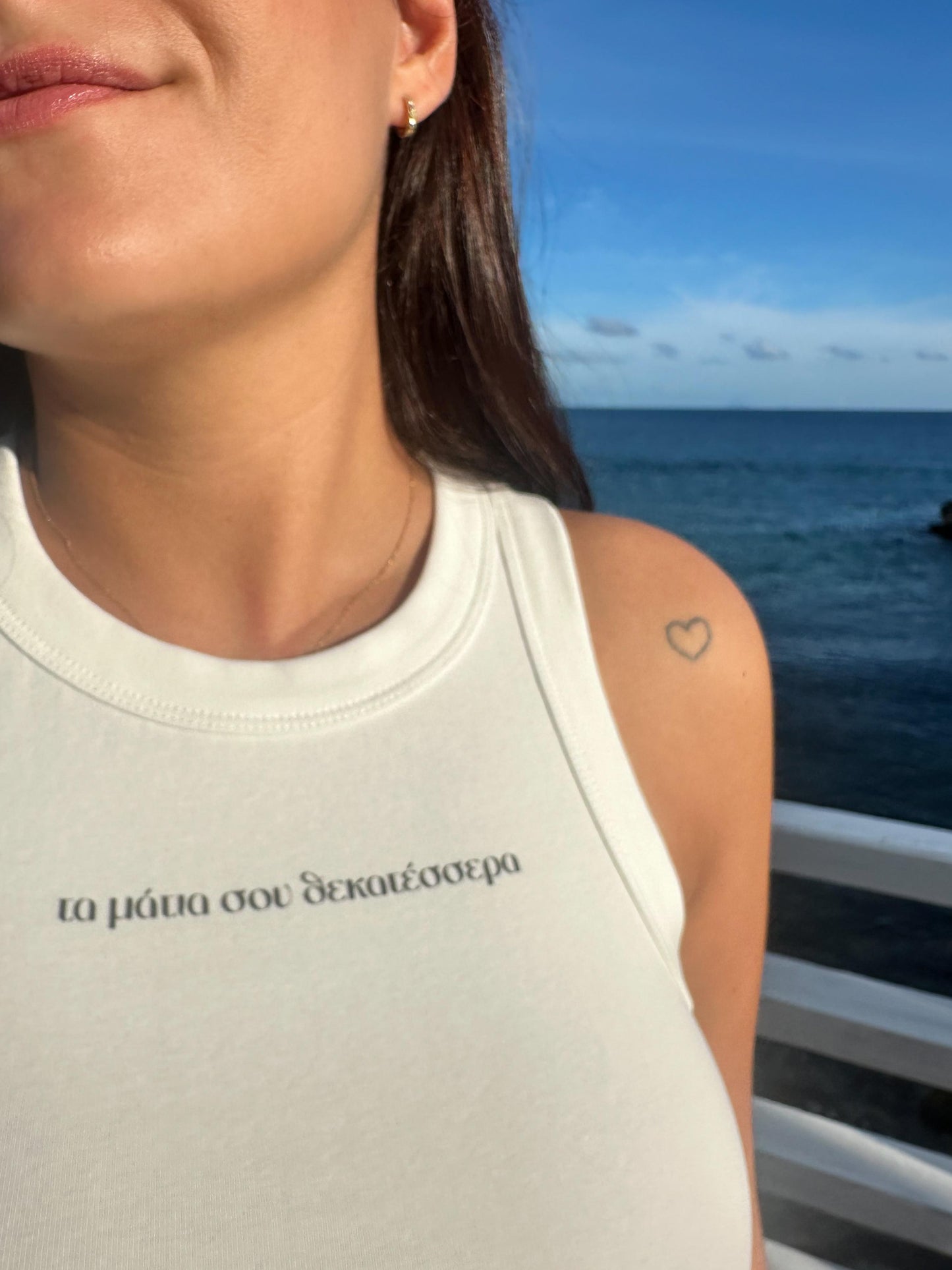 Fourteen Eyes – White Heavyweight Cotton Tank Top